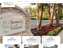 Tablet Screenshot of apartmentsofwildewood.com